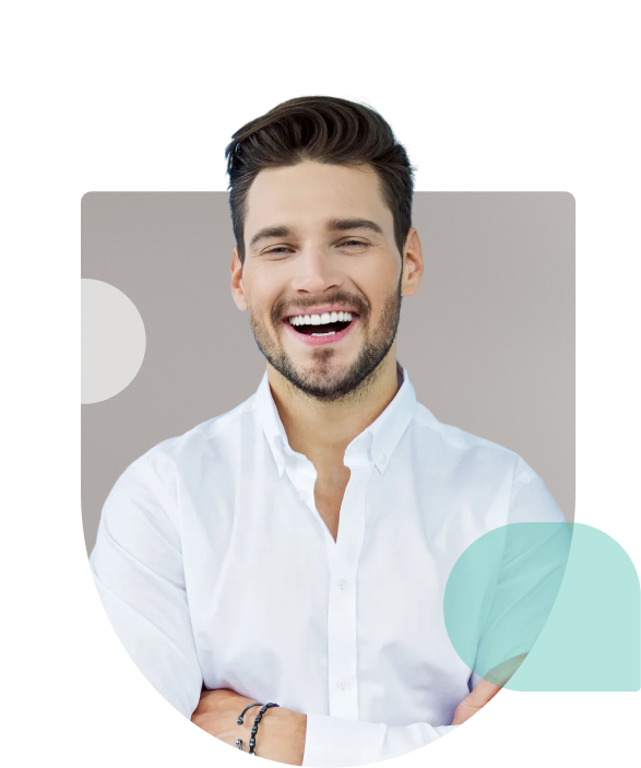 Portrait of smiling man with crossed arms